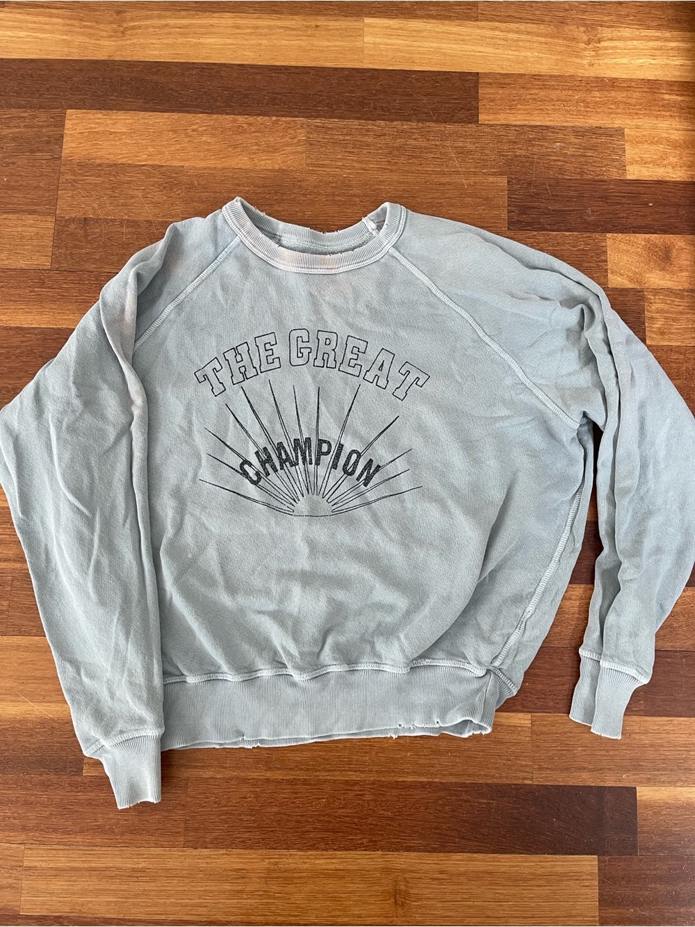 The Great Champion Graphic Crewneck Sweater - Light Blue/Green